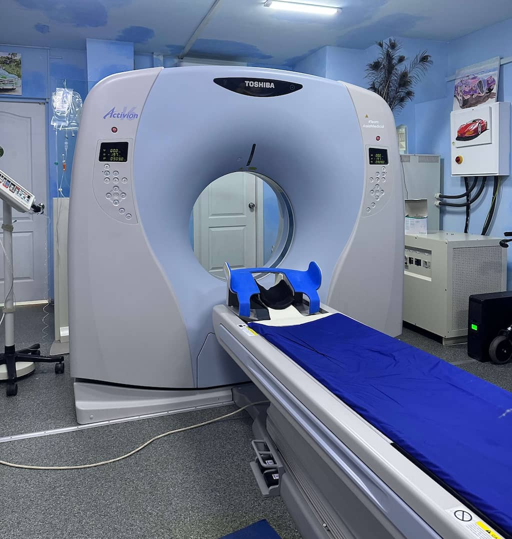 Современный томограф TOSHIBA Activion16 в клинике Нейромед